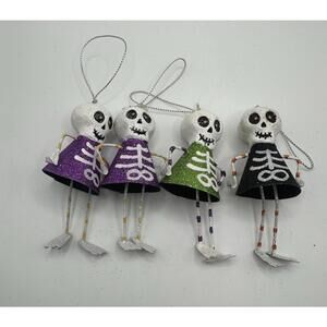 Rare Pier 1 Imports Halloween Ornaments Skeleton Purple Green Black-Choice